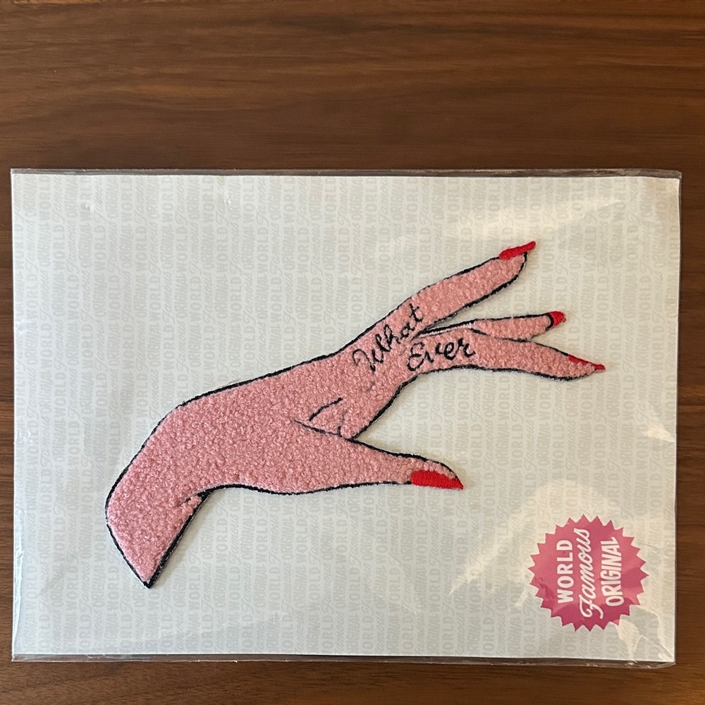 Pink Hand Embroidered Patch